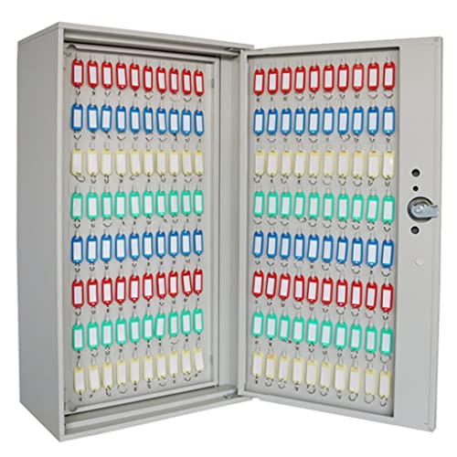 NOBIFT Steel Key Organizer Wall Mounted Key Cabinet Lock Box | Key Storage Cabine 300/350/400/450/500/600 Position w/Key Tags