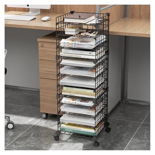 8/12/16/20 Layer Sorting Organizer, Paper Organizer, Paper Sorter, Paper Storage Cabinet for Home, Classroom, Office, School, Black(12tier)