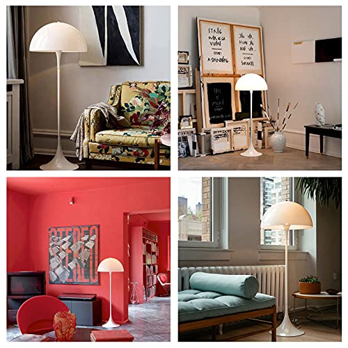 COOBATG Mushroom Modern Semi-Circular Floor Lamp - White Acrylic Round Shade for Living Room & Bedroom