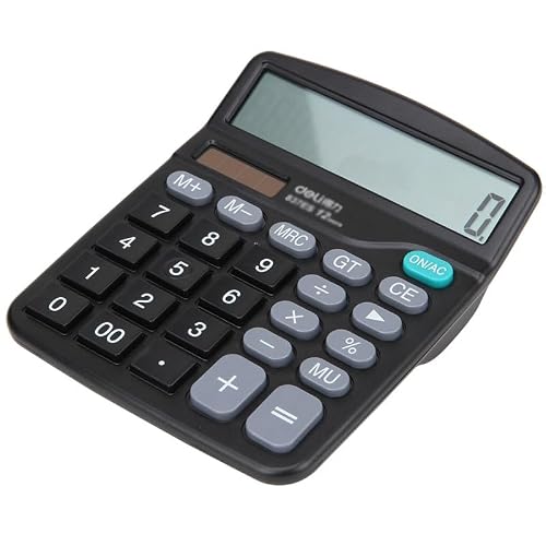 Calculator Calculator Student Exam Medium Large Screen Office Finance Cashier Power 12 Bit Black Computer