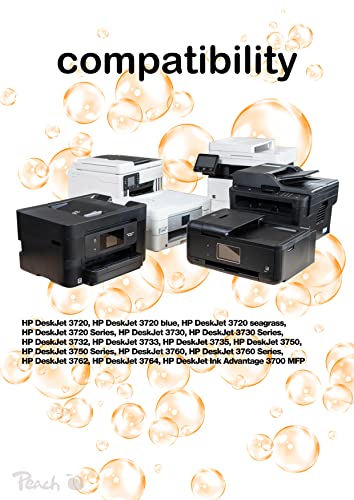 Peach H304 Printer Heads XL (BK, C) Replaces HP No. 304XL, N9K08AE, N9K07AE for e.g. HP DeskJet 3720, HP DeskJet 3750, HP DeskJet 3730, HP DeskJet Ink Advantage 3700 MFPack, HP DeskJJ et 3732