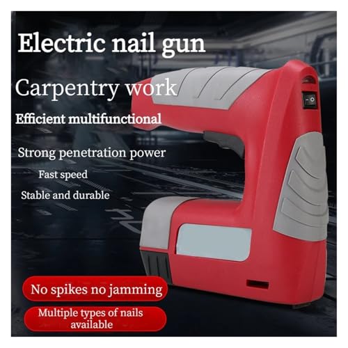 Professional Heavy Duty Stapler Electric Nail Gun Cordless Furniture Staple Gun Rechargeable Lithium Battery Nailer Stapler Use for Woodworking