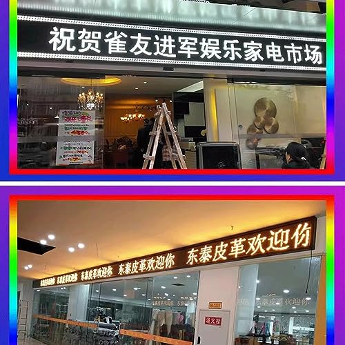 MekUk LED Sign Board Scrolling Message Led Scrolling Sign,Programmable Scrolling Message Sign for Store, Car, Business, Promotion (Color : Red, Size : 105 * 41cm)