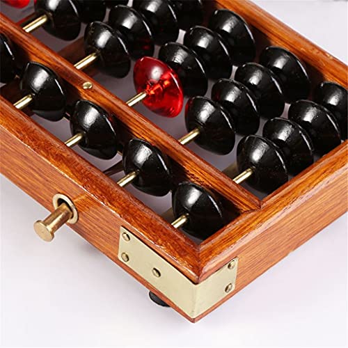 EWUROI 17 Digits Wooden Standard Abacus Chinese Calculator Counting Math Learning Tool Beginners