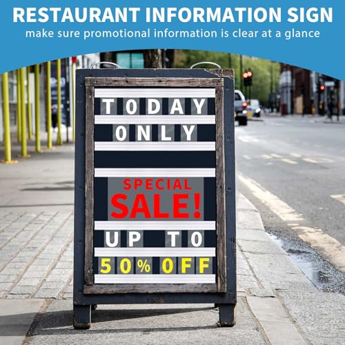 15 Pcs Letter Tracks for Plastic Sign, 40 Inch Clear Plastic Marquee Letter Board Path with Adhesive Backing, Sign Tracks with Changeable Letters, Fit Promotional Poster Board