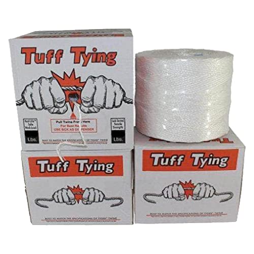 SGT KNOTS Tuff Tying Twine - Polypropylene, UV, Moisture and Chemical Protection Twine for Commercial Bundling, Packaging (1 ply - 10500ft, White)