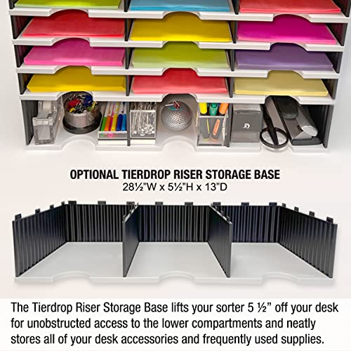 Ultimate Office TierDrop Desktop Organizer, 6 Compartment Sorter, 3-Wide