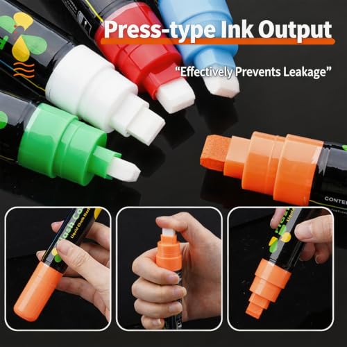 of Liquid Chalks Marker Fluorescent Highlighter Marker Pen Dry Erasable Pens for Writing Blackboard Whiteboard Whiteboard Pen