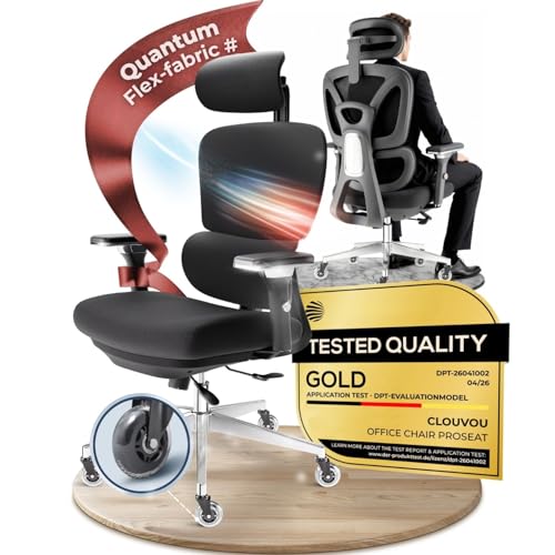 CLOUVOU Ergonomic Office Chair | [Premium] Desk Chair with Headrest, Tilt