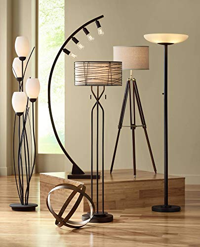 Meridian Light Blaster 72" Tall Bronze 4-Light Torchiere Floor Lamp
