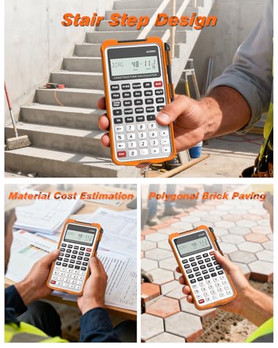 ROATEE Construction Engineering Calculator with Writing Tablet Silver