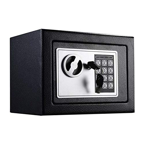 TBLOTYD Mini 4.6L Electronic Digital Steel Safe Security Box with Key for Home Office Hotel