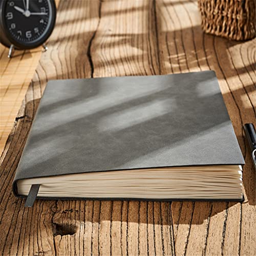 DUYHBAWRS Notebook A4 Large Business Diary Leather Soft Copy Office Notebook Agenda Journal Line Pages Thicken Notepad 260 Sheets(Style A)