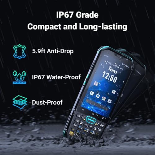 Tera Android 13 Barcode Scanner PDA: HS7 Engine IP67 for Warehouse, P400