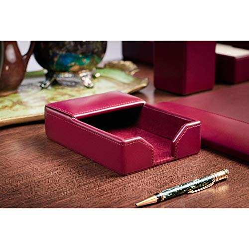 Burgundy Blue Bonded Leather 4" x 6" Memo Holder