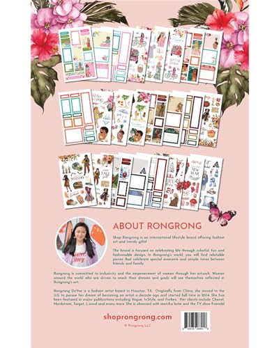 Rongrong Whimsical Seasons Planner Stickers Book for Planners, Calendars, Journals and Projects – Premium Quality Hand Drawn – Scrapbook Accessories 24 Pages - Spring, Summer, Fall and Winter