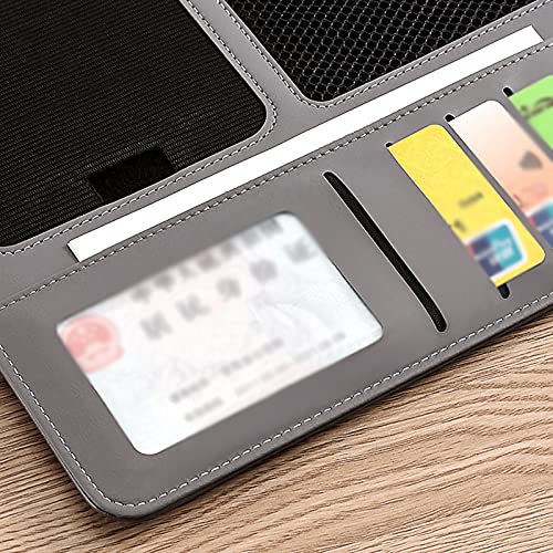 AEYSD-456 Filing Envelopes Leather Business Folder Multi-Function Data Organization Clipboard with Multiple Storage Bags Multi-Color Binder A4 File Folder Plastic Folders (Color : Red)