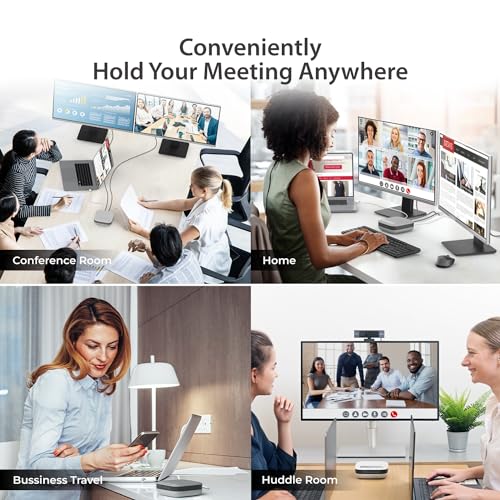j5create USB-C Dual 4K Speakerphone Dock Pro, Dual 4K HDMI Audio Dock