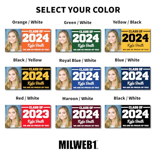 Class of 2026 Graduation Vinyl Banner Personalized Sign, Customizable School Colors, Custom Photo - Milweb1 (5'x10')
