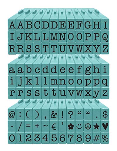 PEGZ Alphabet Stamps American Typewriter 1/4" Medium Size 108 Piece Bundle