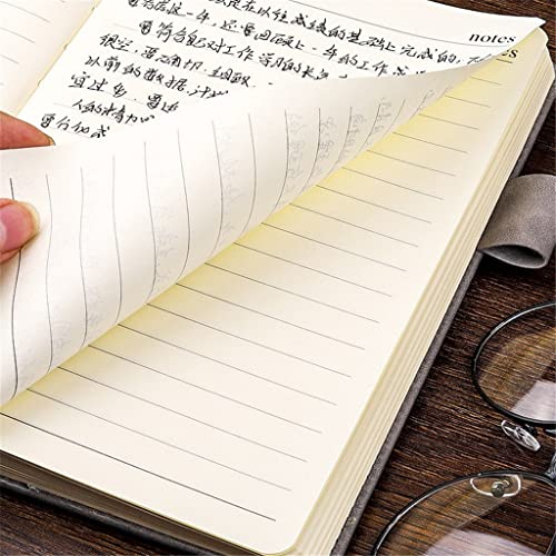 VIAENKFG Notebook Diary Notepad Pu Leather Notebooks for Students Writing School Supplies Traveler Journals(Style D)
