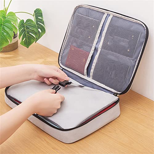 HBJWOV Large Capacity File Pocket Multifunctional Family Travel Organizer School Office Business Folder(D)