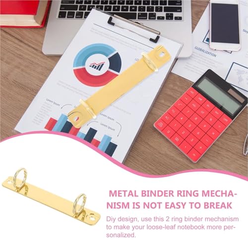 A5 Ring Binder Ring Binder Mechanism 12 Pieces 2 Hole Metal Spine Inserts Detachable Planner Folder