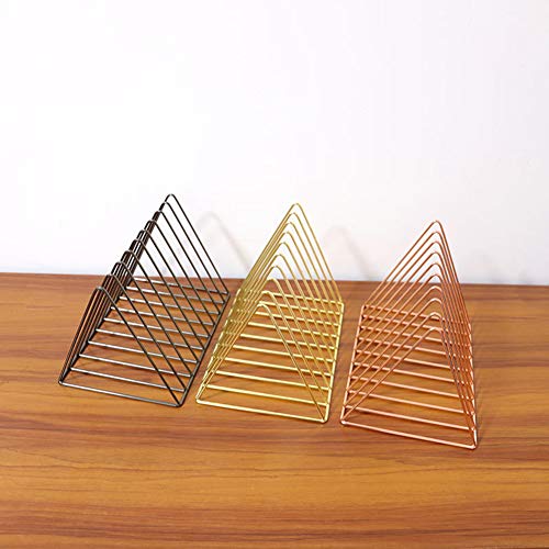 YXEDPBF Bookshelf Metal Rack, File Organizer,Book Rack, Magazine Newspaper Book Holder, 9 Slots Book Display for Office Home School,Black