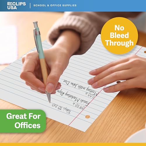Wide Ruled Loose Leaf Paper Wide Ruled Notebook Paper Lined Writing Filler Paper 10.5” x 8” 56 gsm 3600 Sheets 150 Sheet Per Pack (24 Pack)
