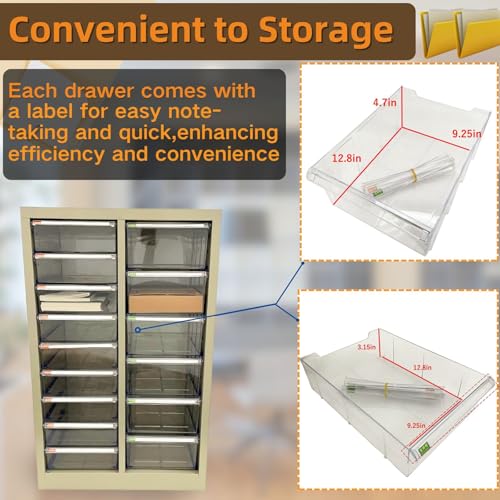 Yokoma File Cabinet 15 Drawers Vertical Document Storage Cabinet Paper Organizer for Home Office