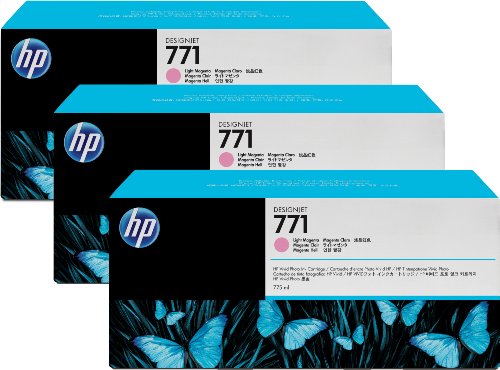 HP 771 Light Magenta 771 3-Pack Designjet Ink Cartridges (775-ml) Light Magenta