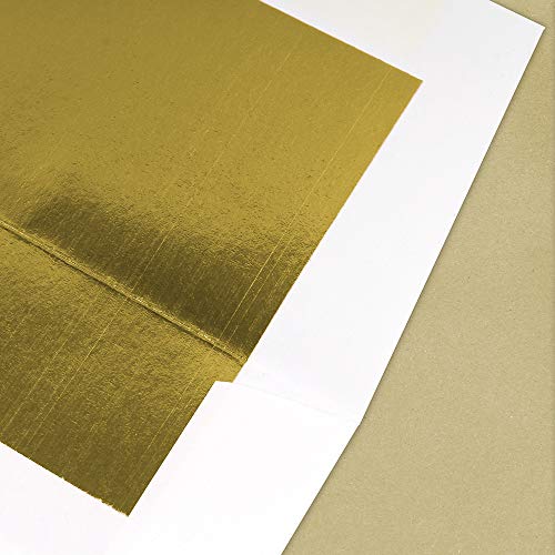 JAM PAPER A8 Foil Lined Invitation Envelopes - 5 1/2 x 8 1/8 - White with Gold Foil - Bulk 500/Box