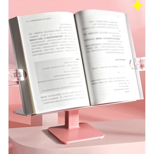 MVNOIRE Adjustable Lifting Reading Rack, Primary School Student Book Clip Holder, Shelf