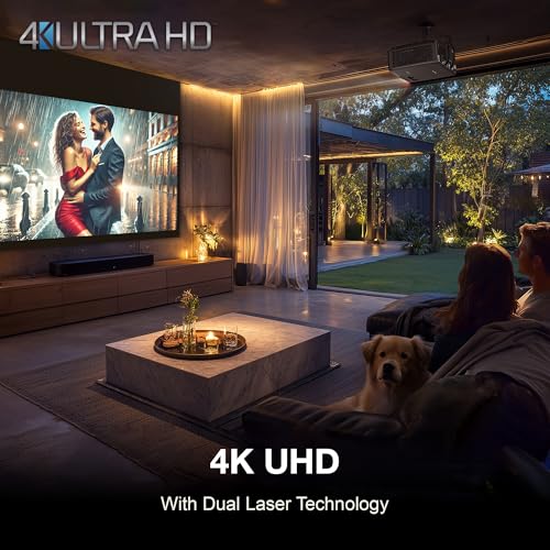 Optoma UHZ58LV 3000-Lumen 4K UHD Portable Dual Laser Projector - Black