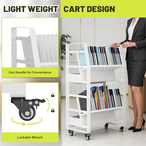 Laptop Mobile Charging Cart for 32 Devices with Cable Management, Storage