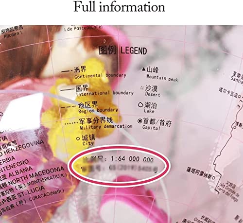 POCHY Practical Globe Educational Globes Easy to Read Geographic Globes Automatically 360° Rotate World Globes Suitable for All Ages Beautifully Decor