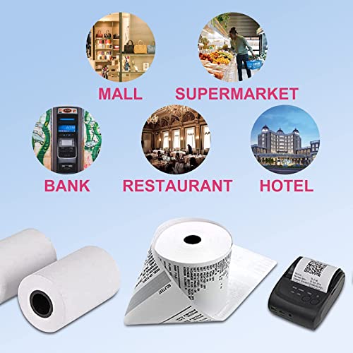 LabelMore 2-1/4" X 85' Thermal Receipt Paper, Credit Card Paper Rolls Thermal, Cash Register Roll, Premium Pos Printer Paper (200 Rolls)