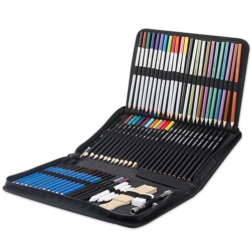SIDUFHAOPKLL 72-piece Sketch Drawing Pencil Set For Professional Students Hand-painted Art Colored Pencils