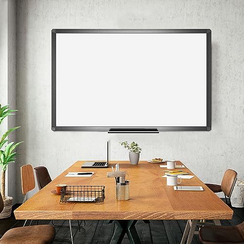 VIZ-PRO Magnetic Dry Erase Board, 48 x 36 Inches, Black Aluminium Frame