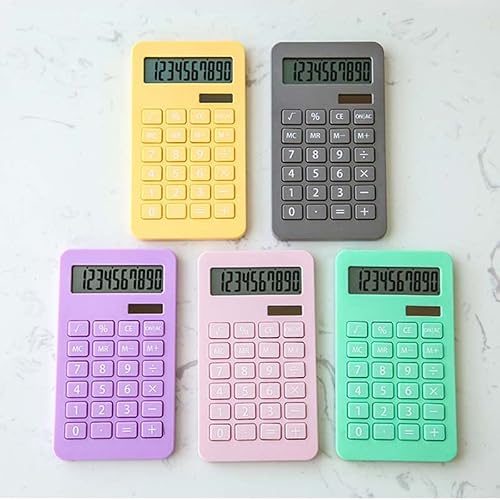 QERTYHJK Solar Calculator 10 Multi-Function Student Accounting Finance Office Colorful Computer Home Supplies