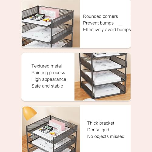 SXSYTR Metal Desktop Orgnizer Shlef, Freestanding Small Desktop Bookshelf(White,26x26cm/10.2x10.2in)