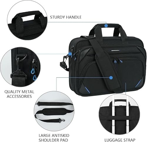KROSER 15.6 Inch Laptop Briefcase Computer Bag, Messenger Shoulder Bag