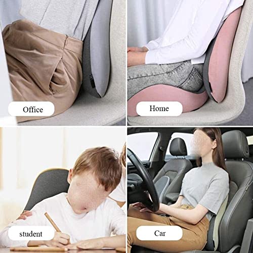 GIENEX Lumbar Support Pillow for Office Chair, Back Support Pillow, Fits The Waist Curve Memory Foam Back Cushion, Ergonomic Back Support Pillow for Car Seat, Wheelchair