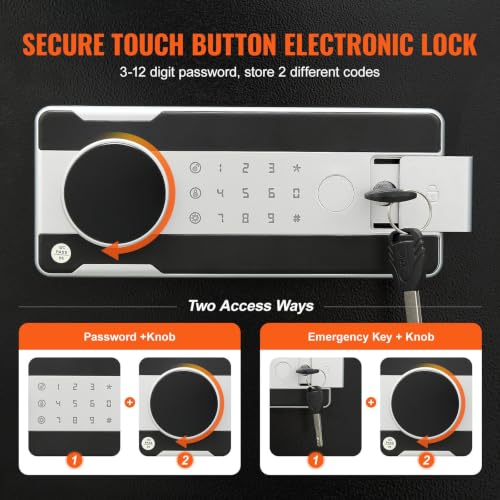 1.7L Electronic Keypad Deposit Safe with Anti-Fishing Drop Slot