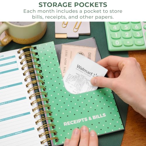 Clever Fox Budget Planner & Monthly Bill Organizer, Medium Dark Green