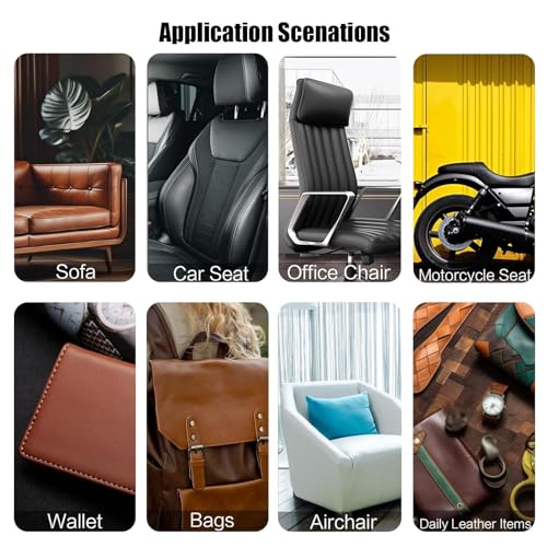Fabric Adhesives Large Self Adhesive Leather Repair Kit, Faux Leather Repair Patches for Furniture, Black Leather Patch for Repair Sofa Car Seat Chair Luggage(100x500cm/39.37x196.85in)