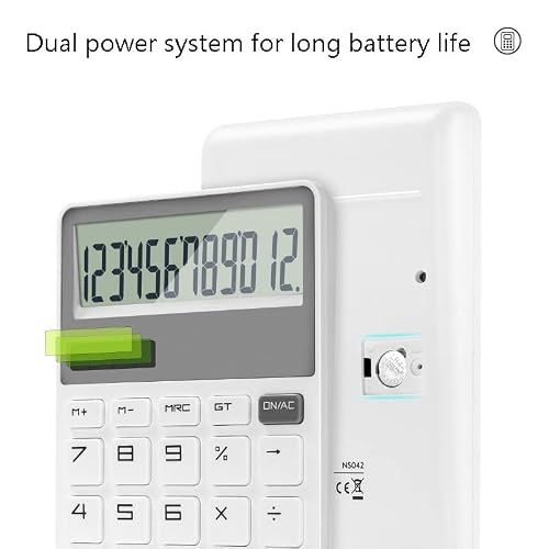 DUYHBAWRS Calculator Fashion Calculator 12-bit Large Screen Personality Large Calculator Solar Financial Accounting Office Special Calculator(D)