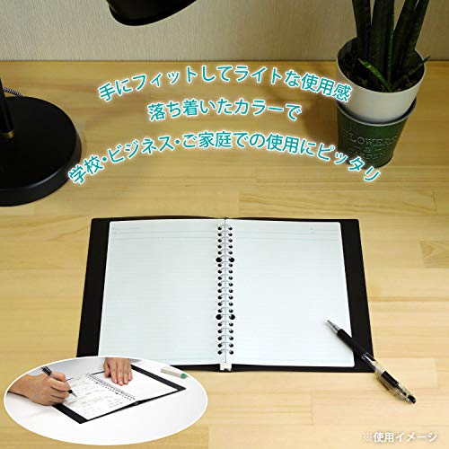 Maruman F091-05 Loose Leaf Binder, A5, Crew Fit, 20 Holes, Black, Set of 4