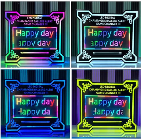 AityBuy Night Club Signs VIP Board LED Message Board,LED Club Bottle Presenter,App Programmable Color Display Screen,for Wedding, Birthday,Parties,Club VIP Service