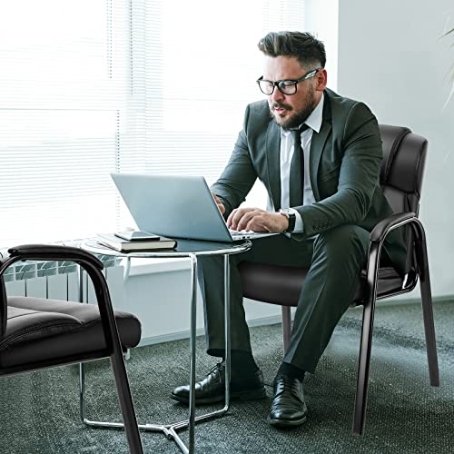 OLIXIS Office Waiting Room Chairs Set of 4, Stationary Side Guest Chair
